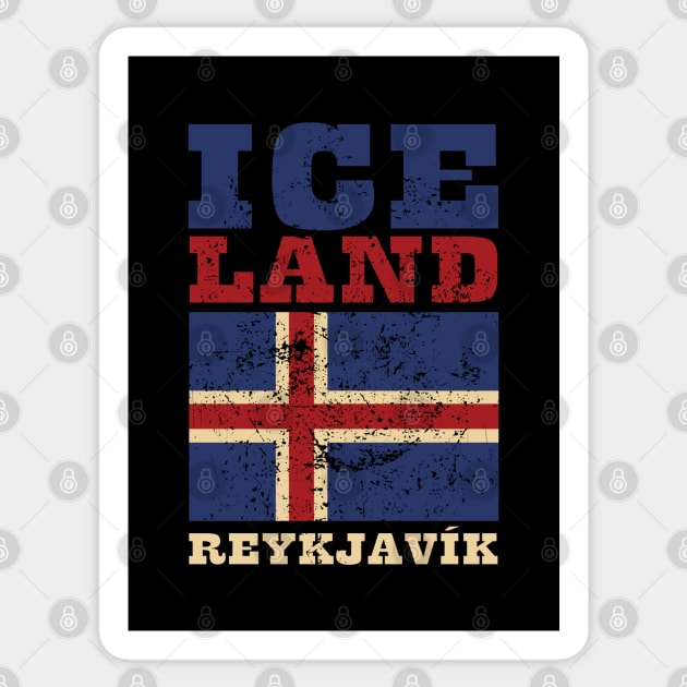 Flag of Iceland Sticker by KewaleeTee